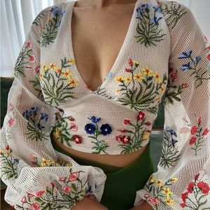 Teuta Matoshi custom size Wilflowers Top